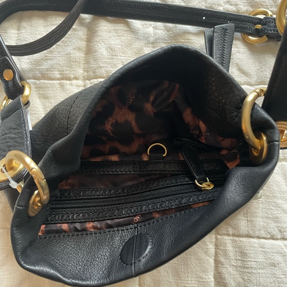 B. Makowsky NWT Leather Crossbody - Picture 5 of 8